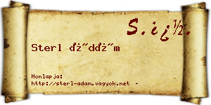 Sterl Ádám névjegykártya
